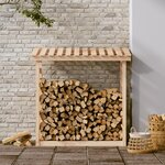 vidaXL Support pour bois de chauffage 108x64 5x110 cm Bois de pin