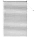 vidaXL Store de Fenêtre avec des rideaux Autre Argenté 80 x 130 cm Aluminium