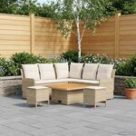 vidaXL Ensembles de meubles 6 Pièces Beige et crème Rotin PE