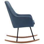 vidaXL Chaise à bascule Bleu Tissu