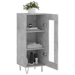 vidaXL Buffet Gris béton 34 5x34x90 cm Bois d'ingénierie
