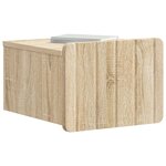 vidaXL Cabinet de chevet mural 2 Pièces Chêne Sonoma 33 x 34 5 x 24 cm
