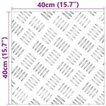 vidaXL Nez de marche Carré 4 Pièces Argenté 40 x 40 cm Aluminium