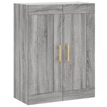 vidaXL Buffet haut Sonoma gris 69 5x34x180 cm Bois d'ingénierie