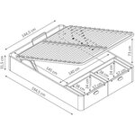 Lit coffre adulte - Couchage 140 x 190 cm - 2 Tiroirs frontaux - Fabriqué en Espagne