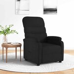 vidaXL Fauteuil inclinable Noir Tissu