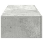 vidaXL Étagère murale avec tiroirs gris béton bois d'ingénierie