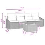 vidaXL Ensemble de canapé de jardin 5 Pièces gris et bleu marine