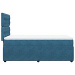vidaXL Sommier à lattes de lit avec matelas bleu 90x200 cm velours