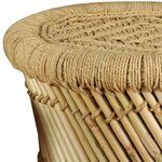 vidaXL Tabourets lot de 2 Bambou et jute