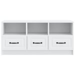vidaXL Meuble TV Blanc 102 x 34 5 x 47 cm Bois d'ingénierie