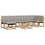 vidaXL Ensemble de canapés d'extérieur 8 pc Blanc et gris clair