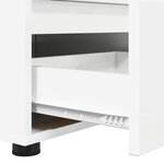 vidaXL Meuble TV Blanc brillant 100 x 48 x 43 cm Bois d'ingénierie