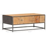 vidaXL Table basse 90 x 50 x 35 cm Bois de récupération massif