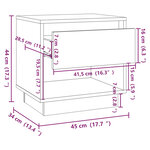 vidaXL Table de chevet Chêne sonoma 45x34x44 cm Aggloméré