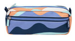 Trousse rectangulaire 2 fermetures éclair série The Fun Bleu