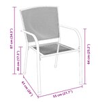 vidaXL Set de salle à manger de jardin en anthracite
