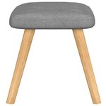 vidaXL Chaise de relaxation avec tabouret Gris foncé Tissu
