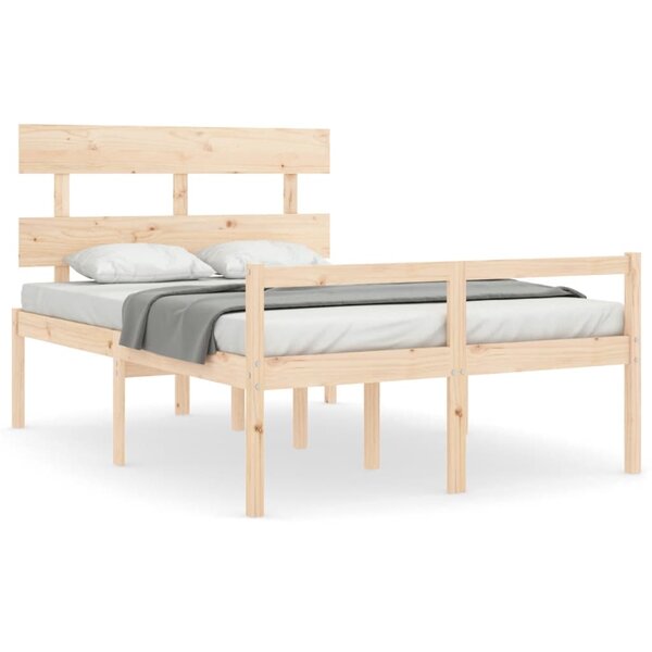vidaXL Lit pour personne âgée sans matelas 140x190 cm bois massif