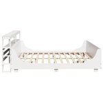 vidaXL Cadre de lit sans matelas blanc 200x200 cm bois massif de pin