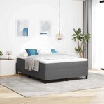 vidaXL Lit à ressorts Gris clair 160 x 200 cm Tissu en velours côtelé