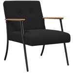 vidaXL fauteuil Noir 59 x 75 x 78 cm