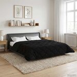 vidaXL Duvet d'hiver Noir 200 x 220 cm Microfibre et polaire Teddy