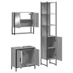 vidaXL Ensemble de meubles de salle de bain 3 Pièces Sonoma gris
