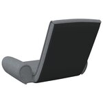 vidaXL Chaise pliable de sol Gris clair Tissu