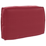 vidaXL Set de coussins de palette 3 Pièces Bordeaux 120 x 80 x 12 cm