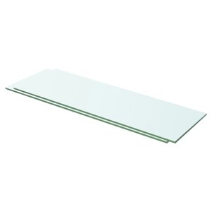 vidaXL Panneaux d'étagère 2 Pièces Verre Transparent 60 x 15 cm