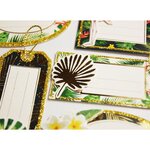 8 étiquettes autocollantes cadeaux - Tropical - Paillettes