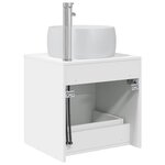 vidaXL Vanité de lavabo mural Blanc 49 5 x 44 5 x 66 cm