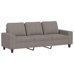 vidaXL Ensemble de canapés 2 Pièces taupe tissu