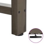 vidaXL Pieds de table à manger en acier naturel 2 pièces 90 x (72-73) cm Acier