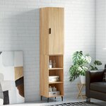 vidaXL Buffet haut Chêne sonoma 34 5x34x180 cm Bois d'ingénierie