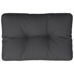 vidaXL Coussin de palette noir 60x40x12 cm tissu