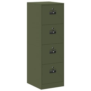 vidaXL Cabinet de Dossier 2 Pièces Vert olive 44 x 50 x 106.5 cm