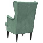 vidaXL Fauteuil Vert Mer Velours