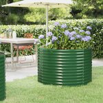 vidaXL Lit surélevé de jardin Acier enduit de poudre 100x100x68cm Vert