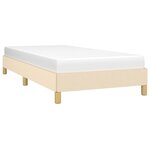 vidaXL Cadre de lit sans matelas crème 100x200 cm tissu