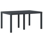 vidaXL Ensemble de Salle à Manger de Jardin de 7 Pièces en Rotin Synthétique Anthracite