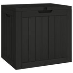 vidaXL Boîte de stockage de jardin noir 55 5x43x53 cm polypropylène