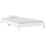 vidaXL Lit empilable sans matelas blanc 100x200 cm bois de pin massif