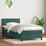 vidaXL Sommier à lattes de lit et matelas vert foncé 80x220 cm velours