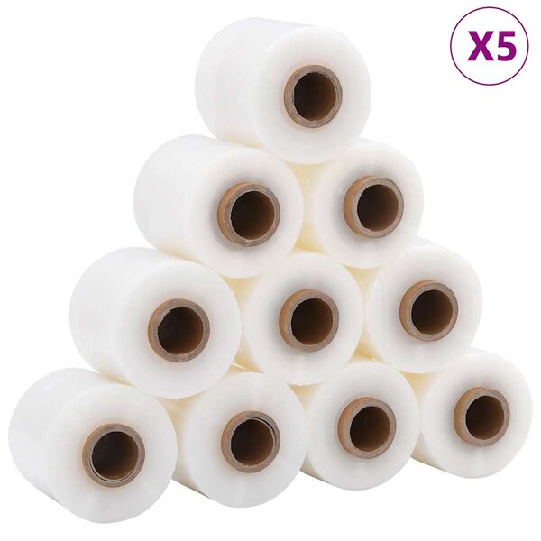 vidaXL Films étirables 50 Pièces transparent 23 μm 10 cm x 150 m