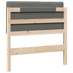 vidaXL Tête de lit capitonnée Marron et gris clair 90 cm Pin massif