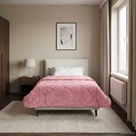 vidaXL Duvet d'hiver Rose 140 x 220 cm Microfibre et polaire Teddy