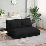 vidaXL Fauteuil de sol ajustable Noir Velours