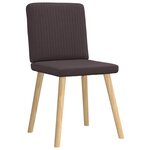 vidaXL Chaises à manger lot de 4 marron foncé tissu